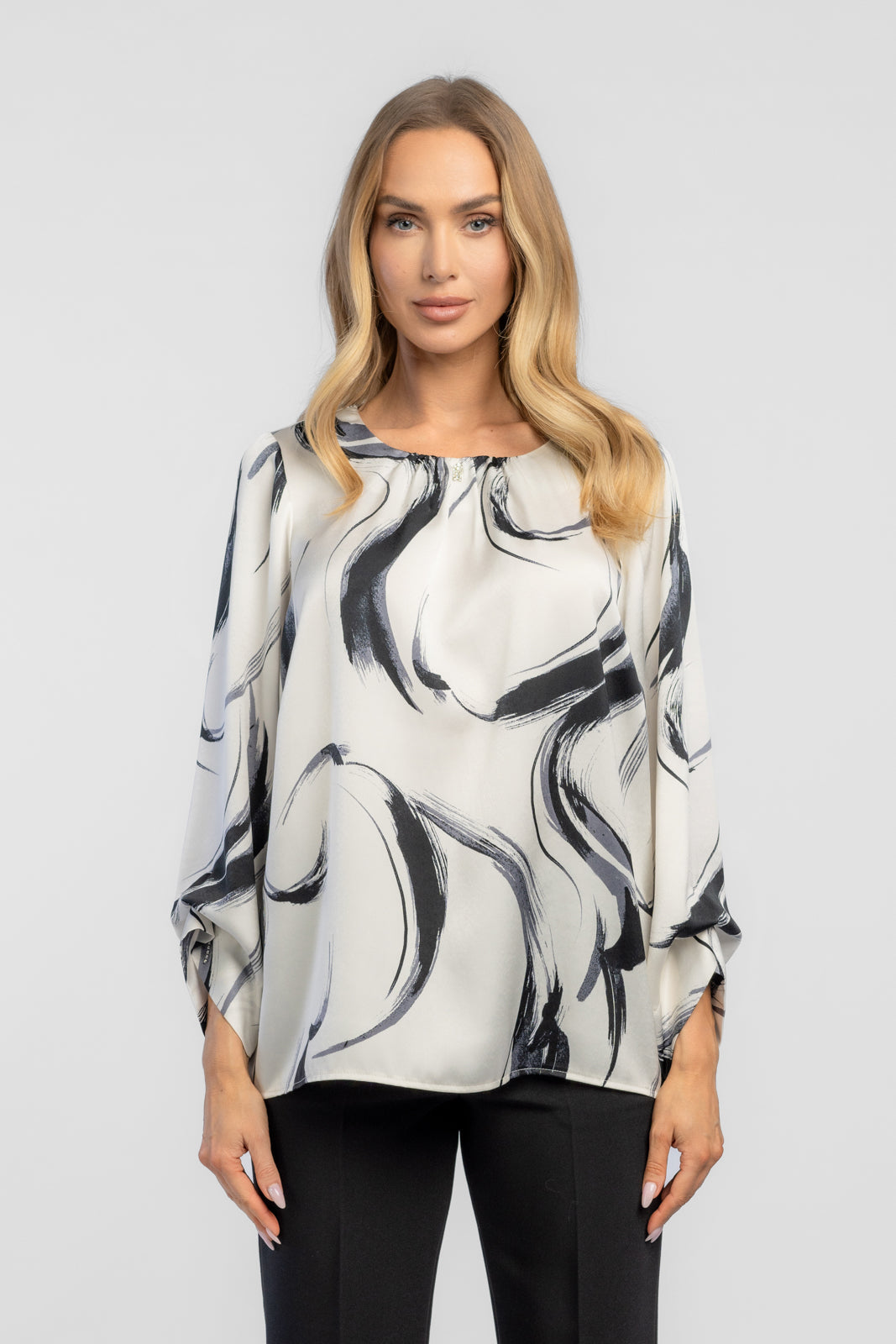 Bluzka LUCY kremowa print