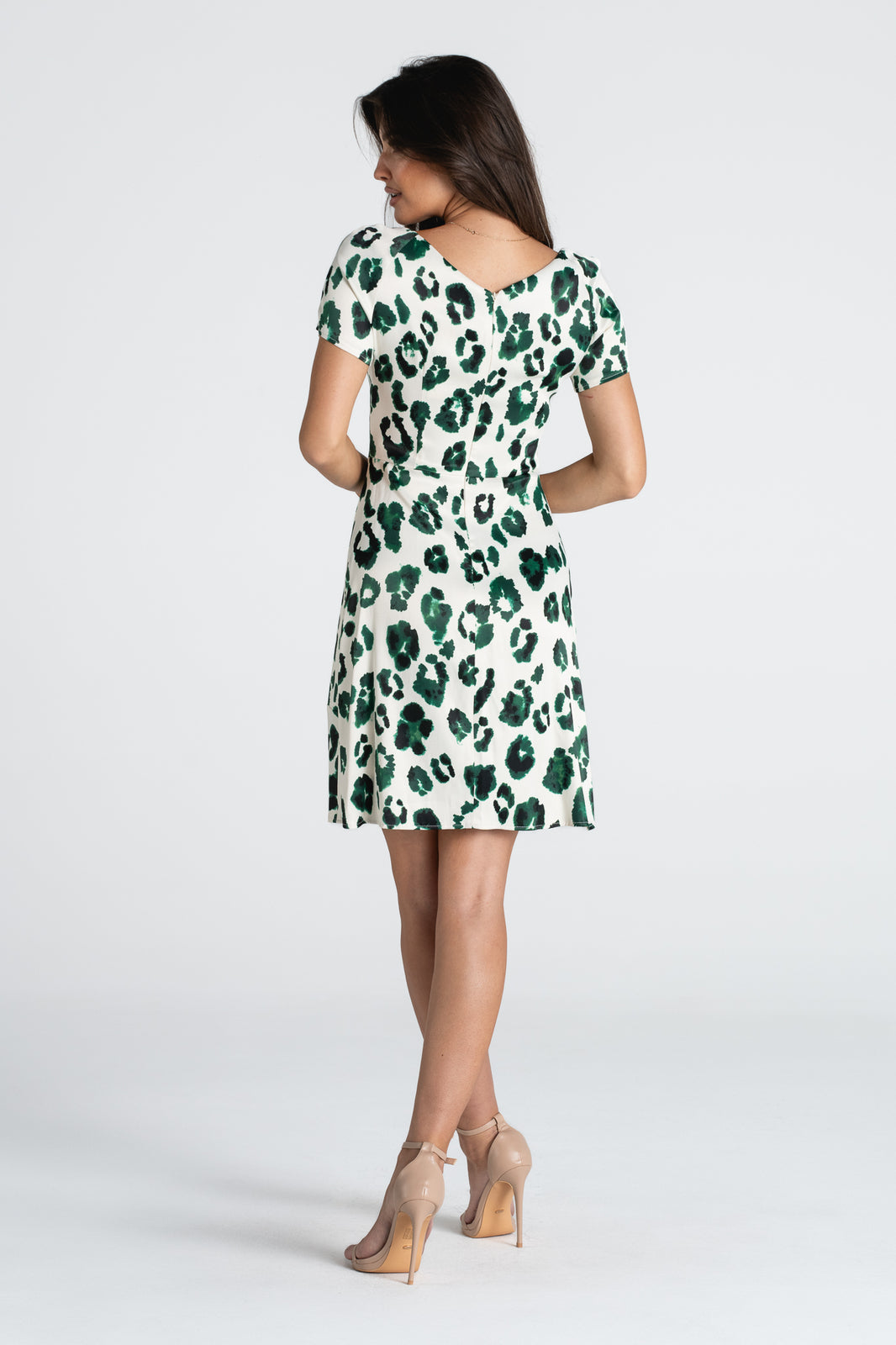 Sukienka LORENA print zielona