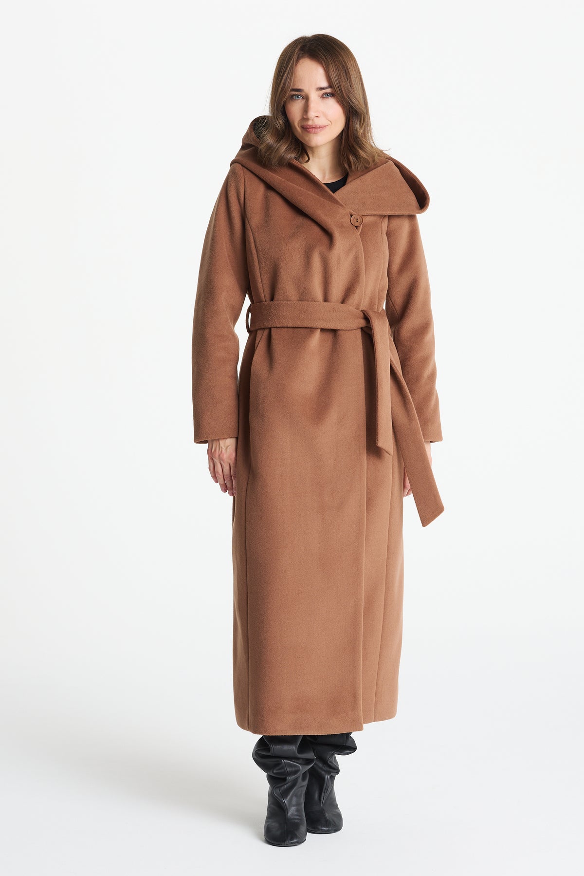 Płaszcz NOELIA maxi camelowy