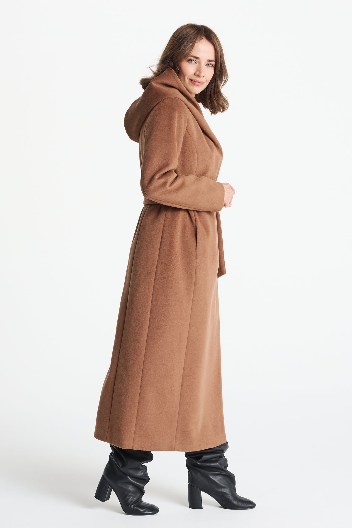 Płaszcz NOELIA maxi camelowy