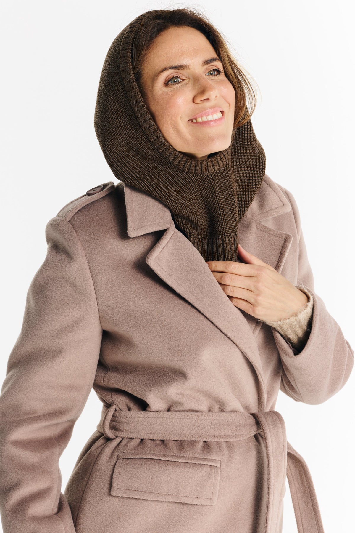 Płaszcz LILIANA ciemny beż